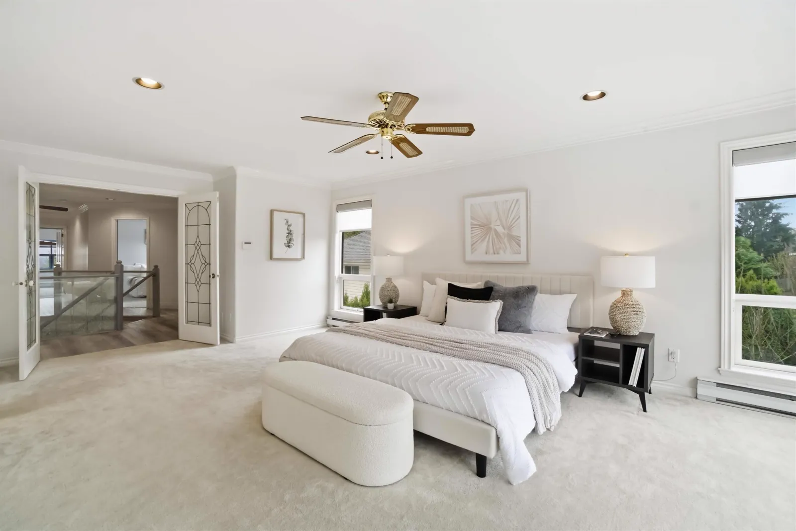 Bedroom staged by West Coast Interiors