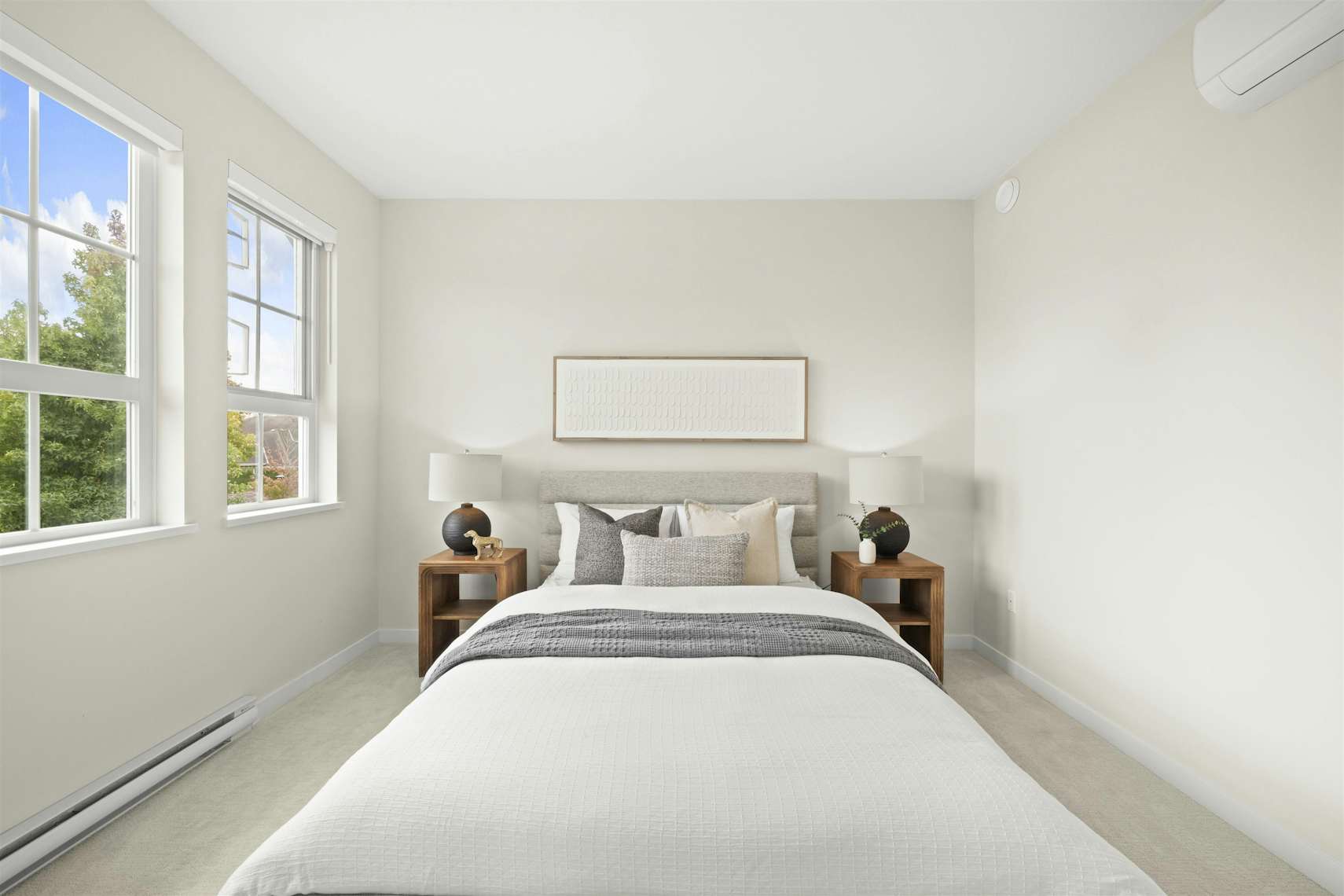 Bedroom staged by West Coast Interiors