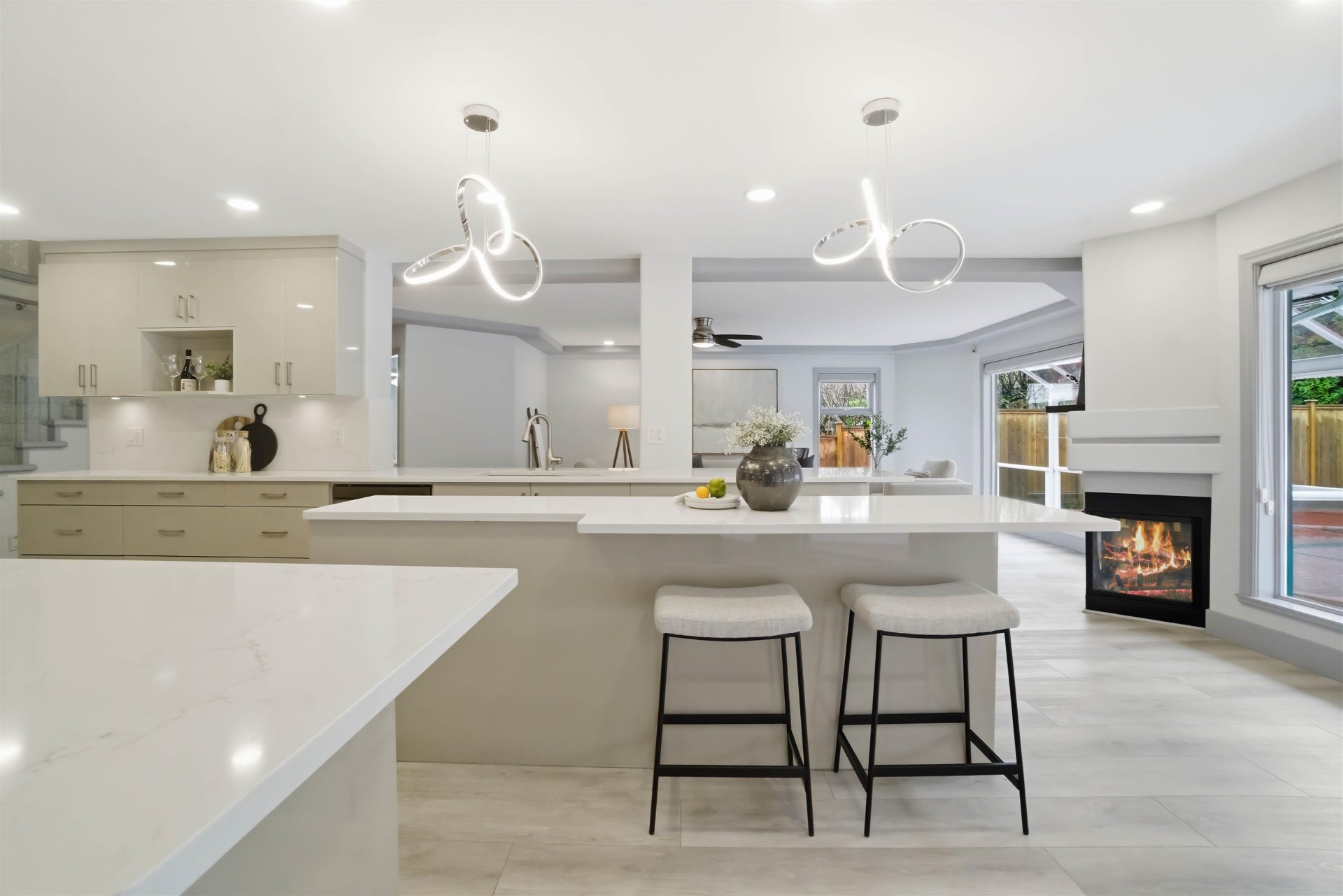 Kitchen staged by West Coast Interiors