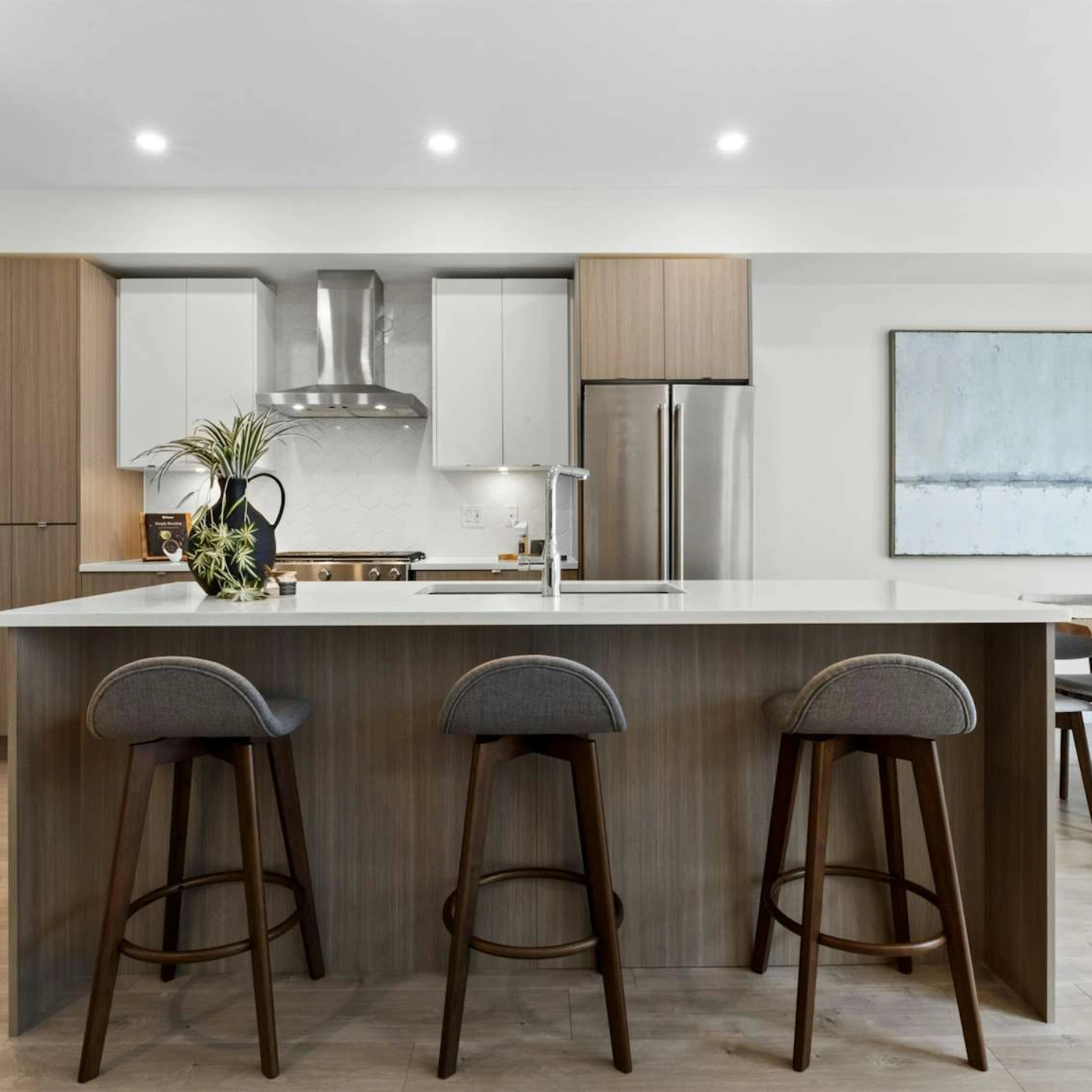 Kitchen staged by West Coast Interiors