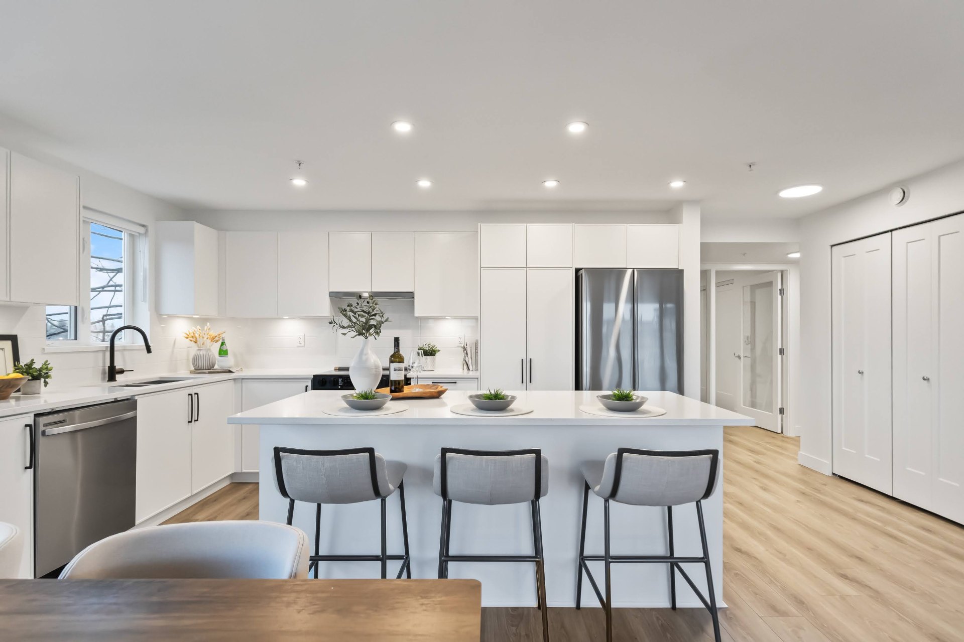 Kitchen staged by West Coast Interiors