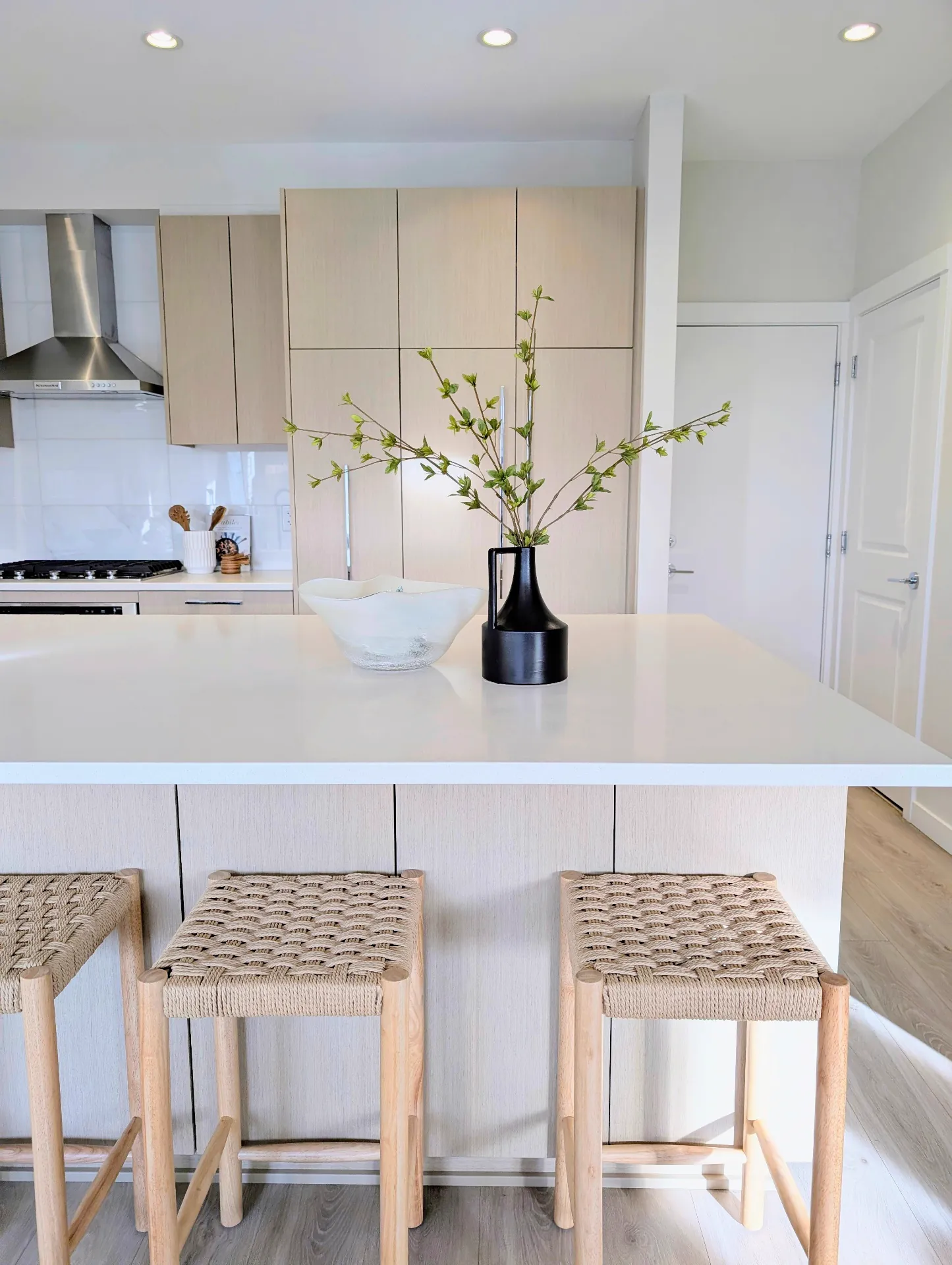 Kitchen staged by West Coast Interiors
