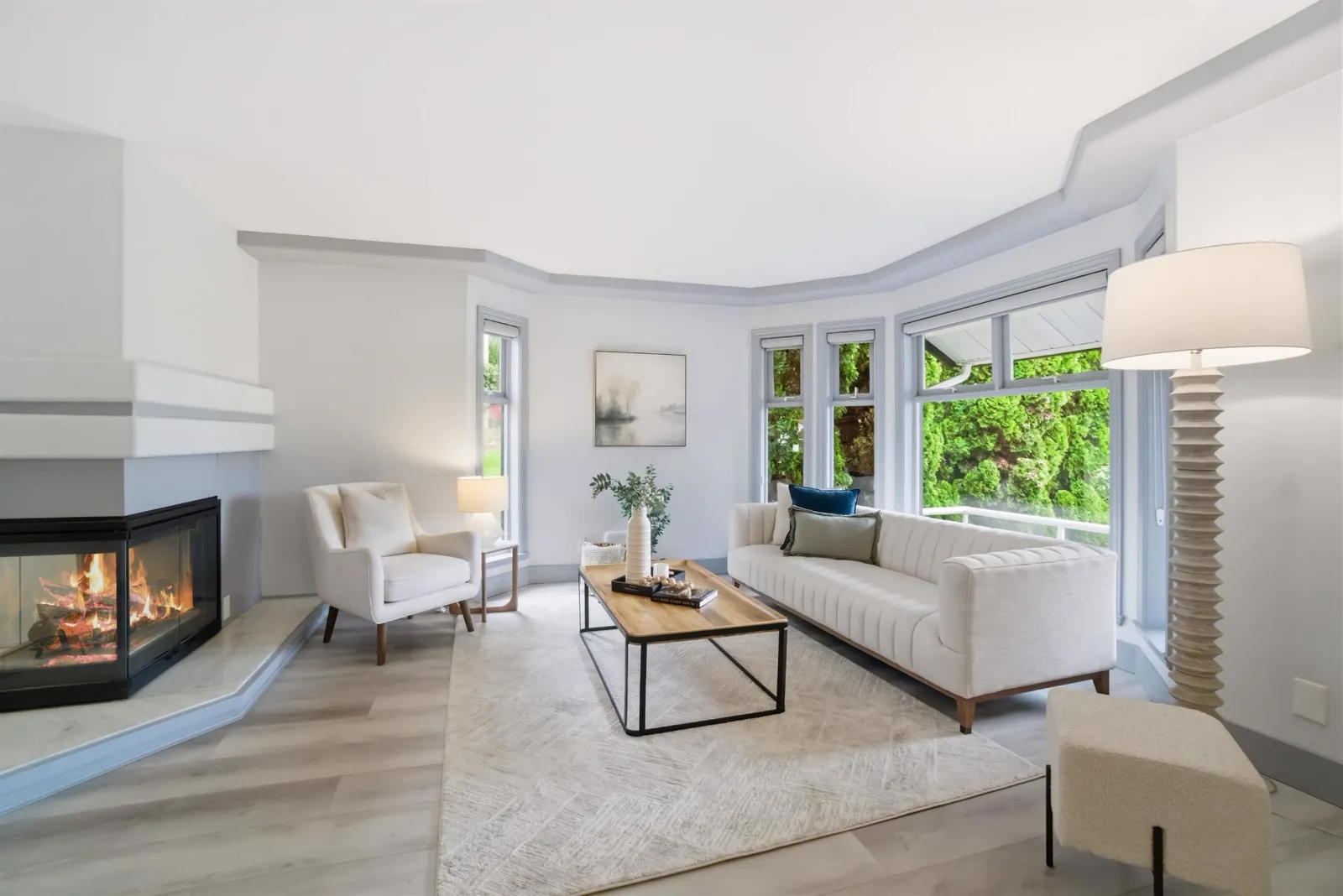 Living room staged by West Coast Interiors