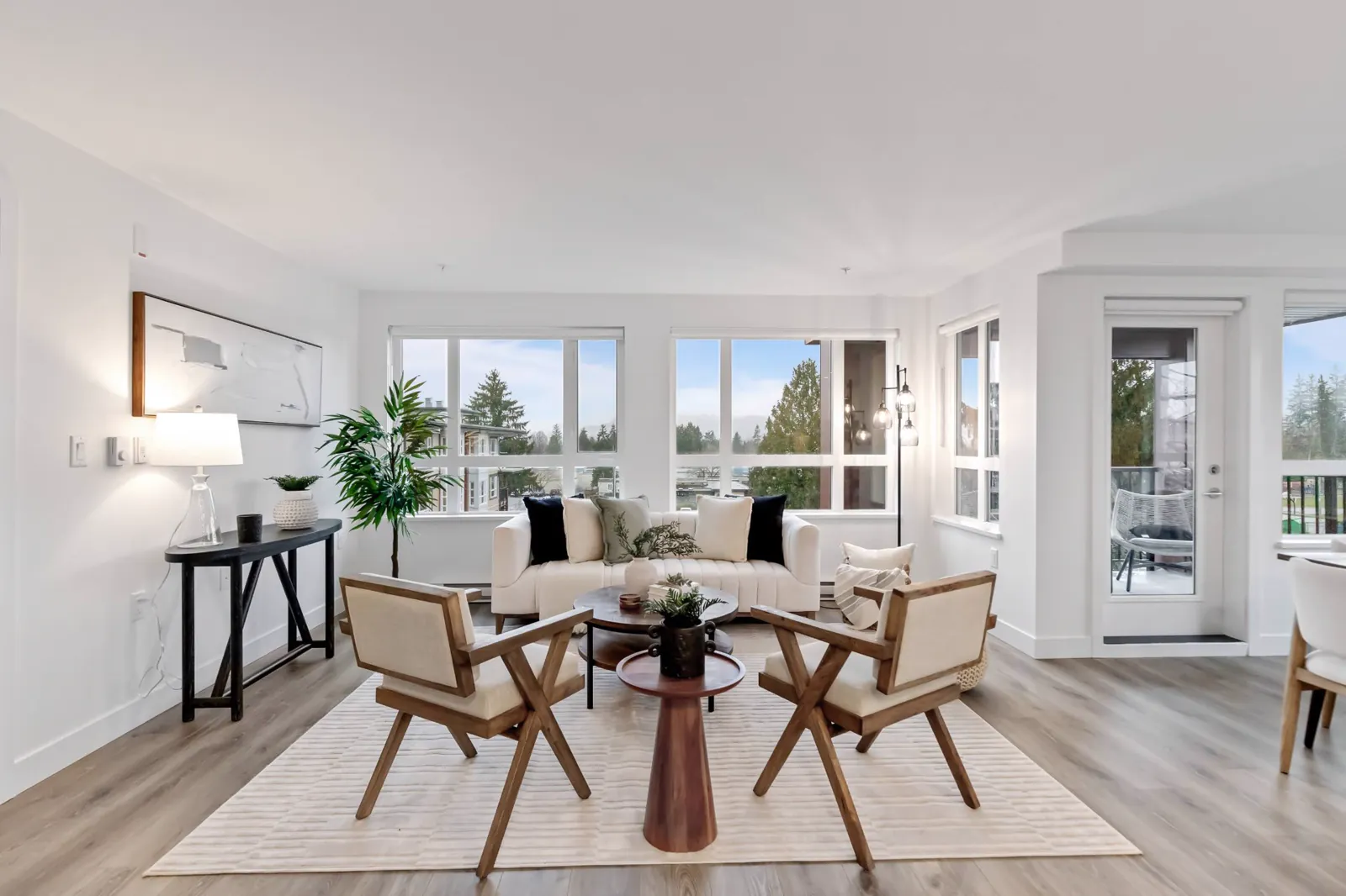 Living room staged by West Coast Interiors