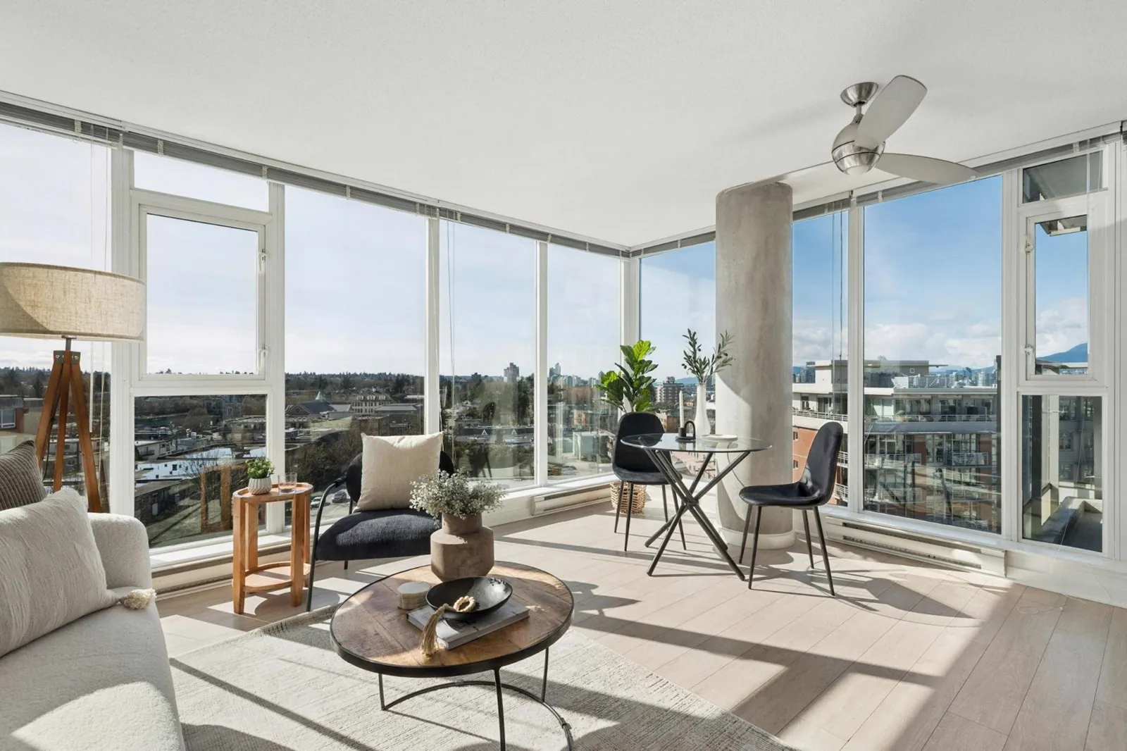 Living room staged by West Coast Interiors