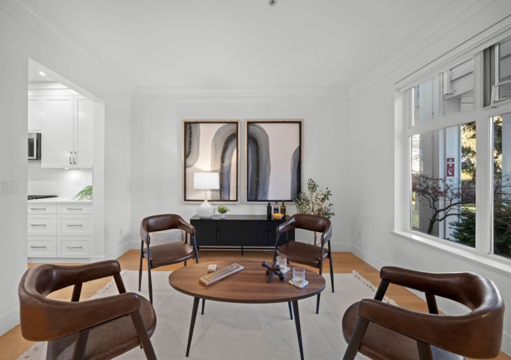 Living room staged by West Coast Interiors