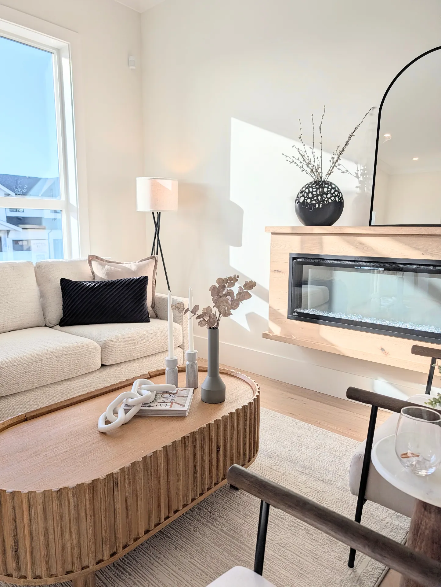 Living room staged by West Coast Interiors