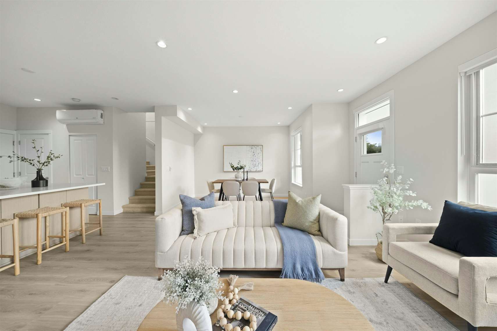 Living room staged by West Coast Interiors