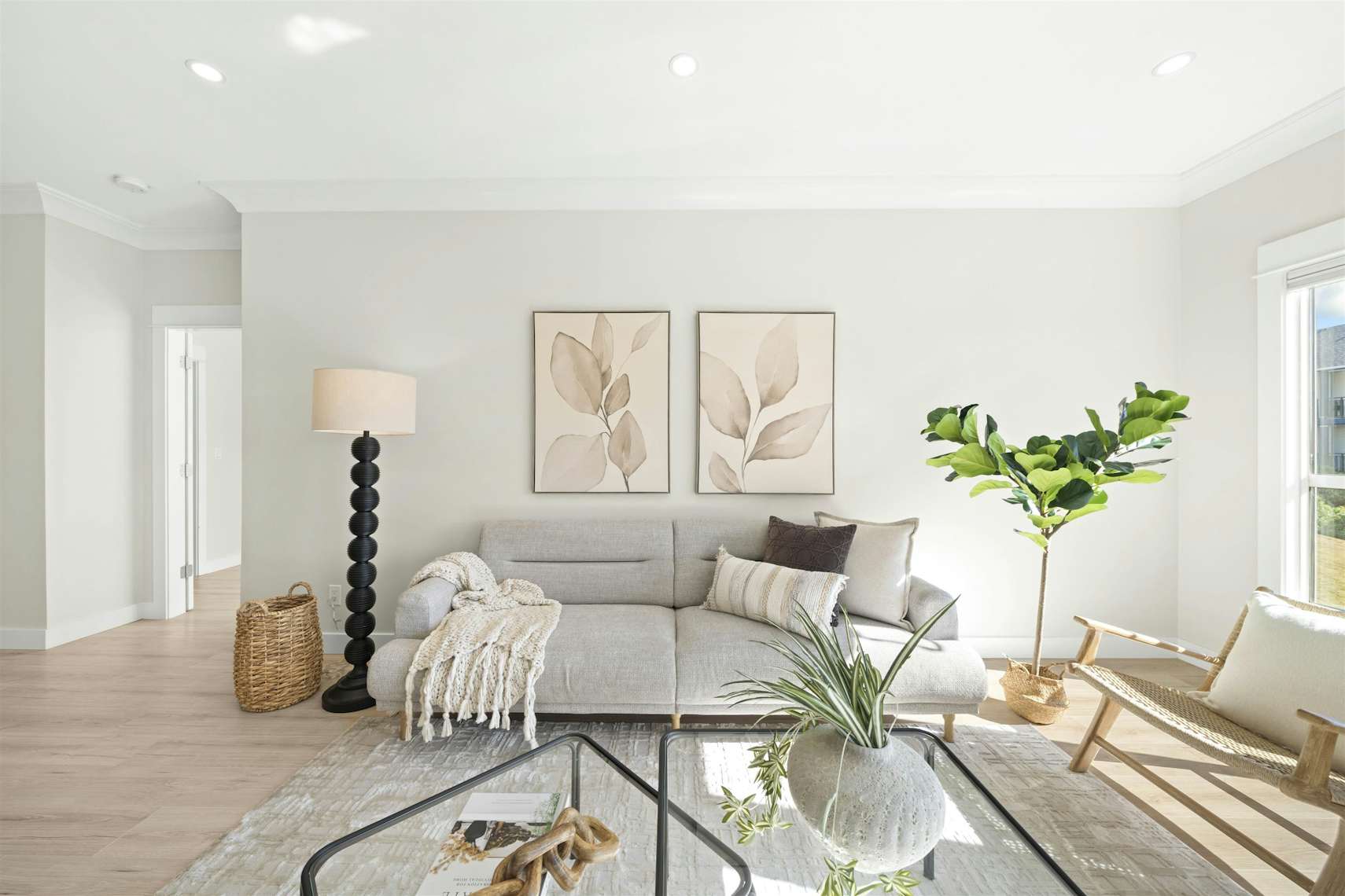 Living room staged by West Coast Interiors