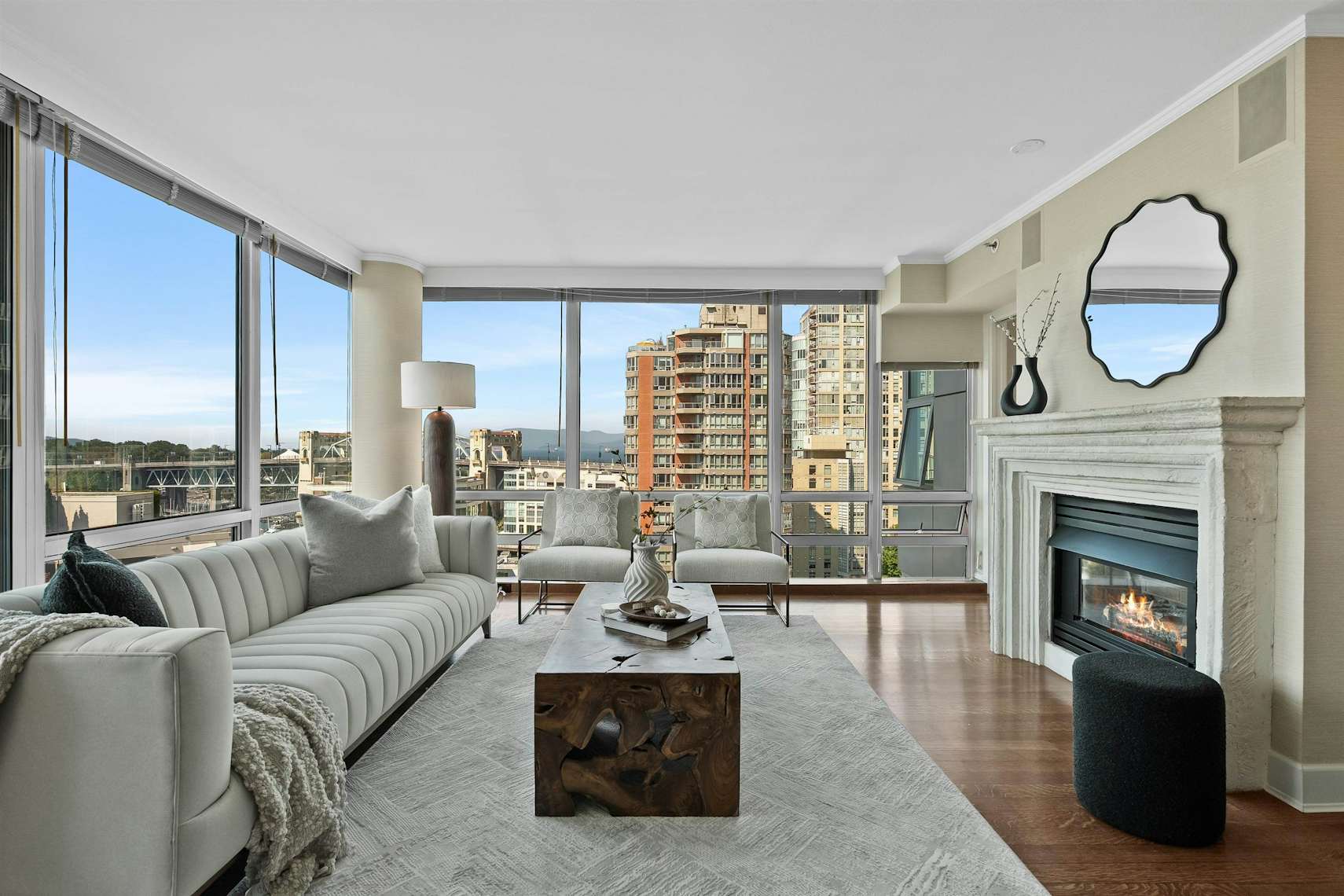Living room staged by West Coast Interiors