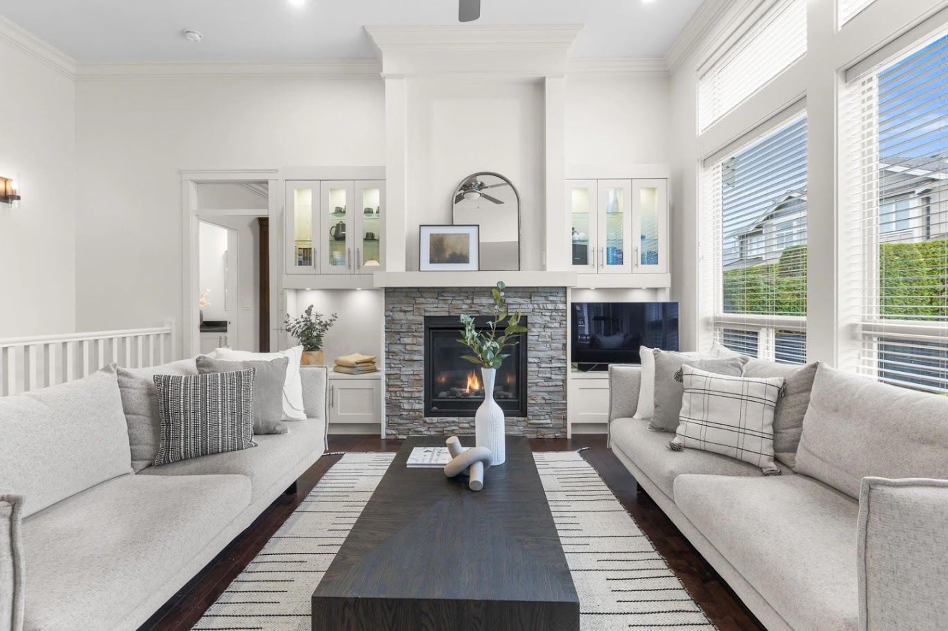Living room staged by West Coast Interiors