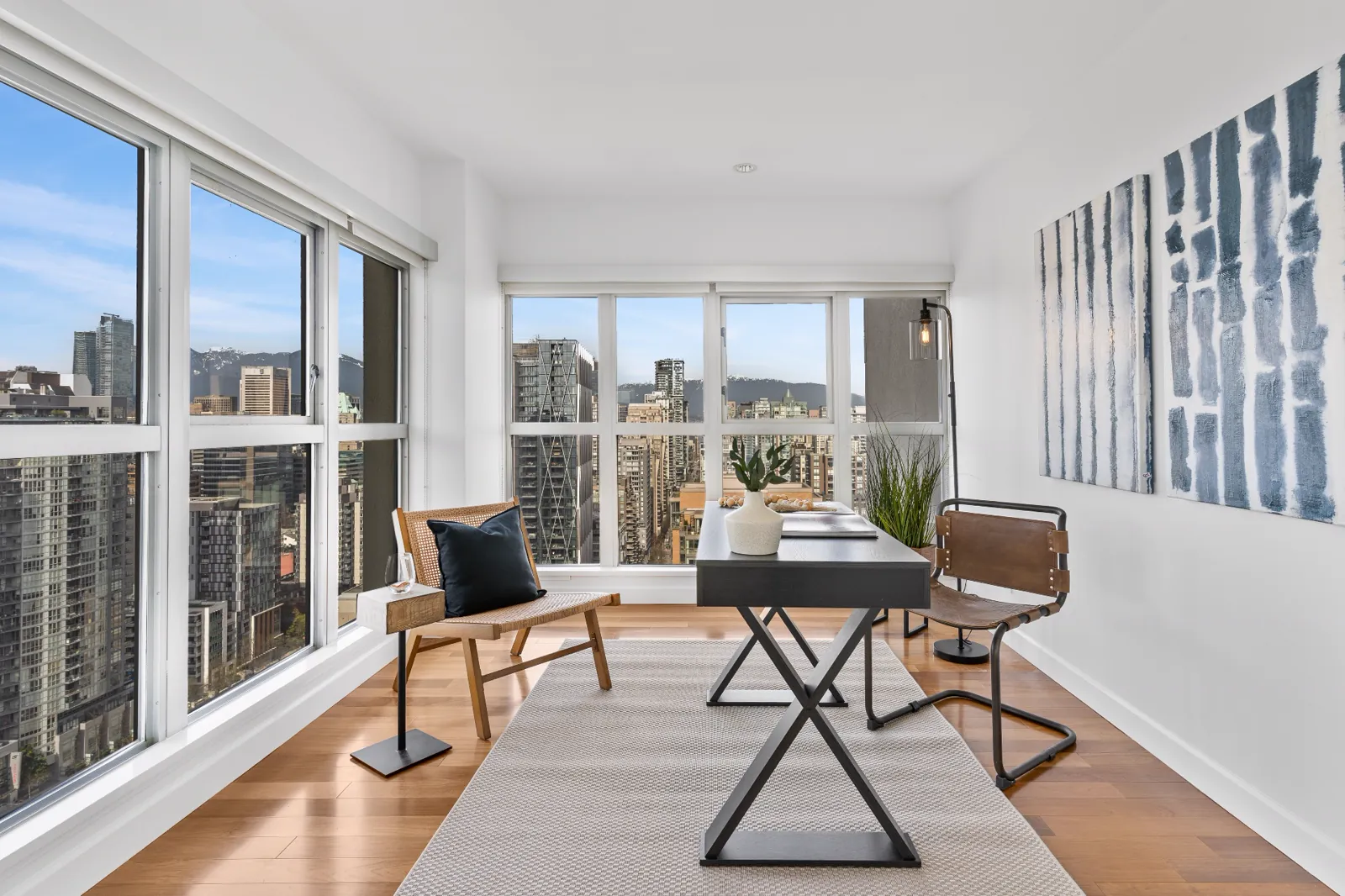 Home office staged by West Coast Interiors
