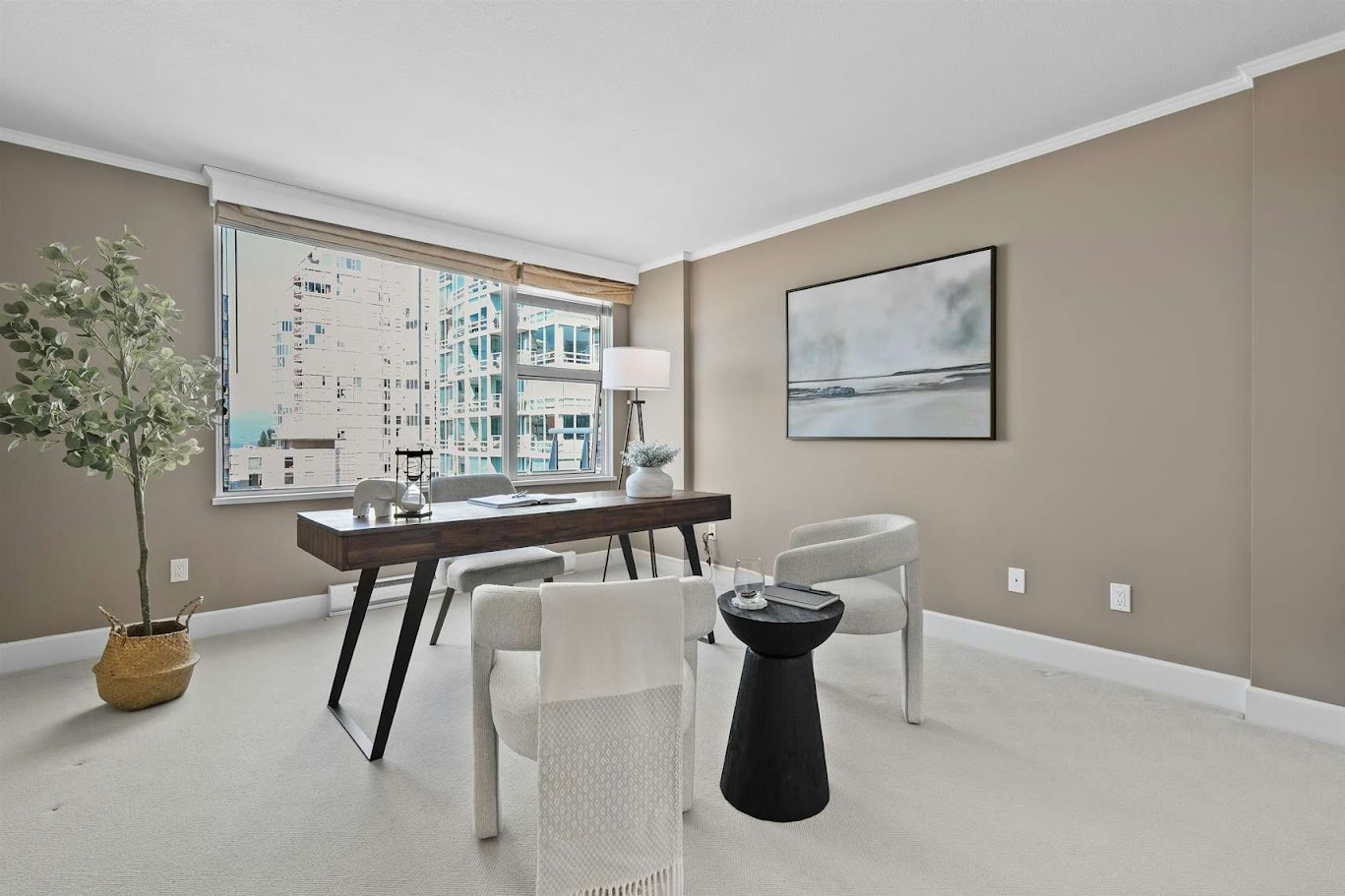 Home office staged by West Coast Interiors